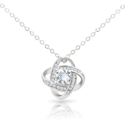 Christmas, To My Dear Wife, Love Always, Love Knot Necklace, Jewelry Gift - YERTIZZ.COM