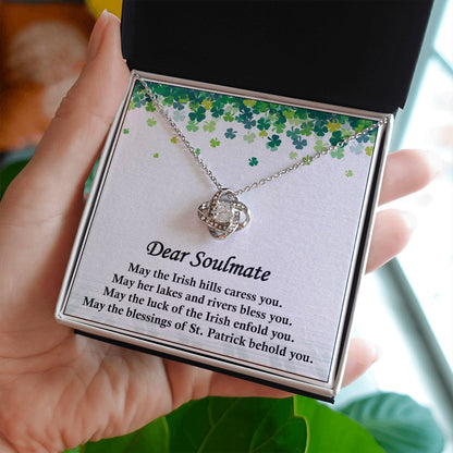 Dear Soulmate, St. Patricks Day, Love Knot Necklace - YERTIZZ.COM