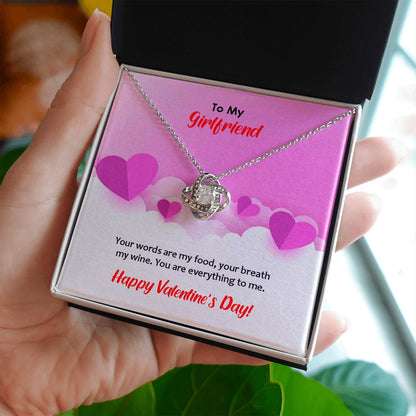 Love Knot Necklace, Valentines, Jewelry Gift, To My Girlfriend - YERTIZZ.COM