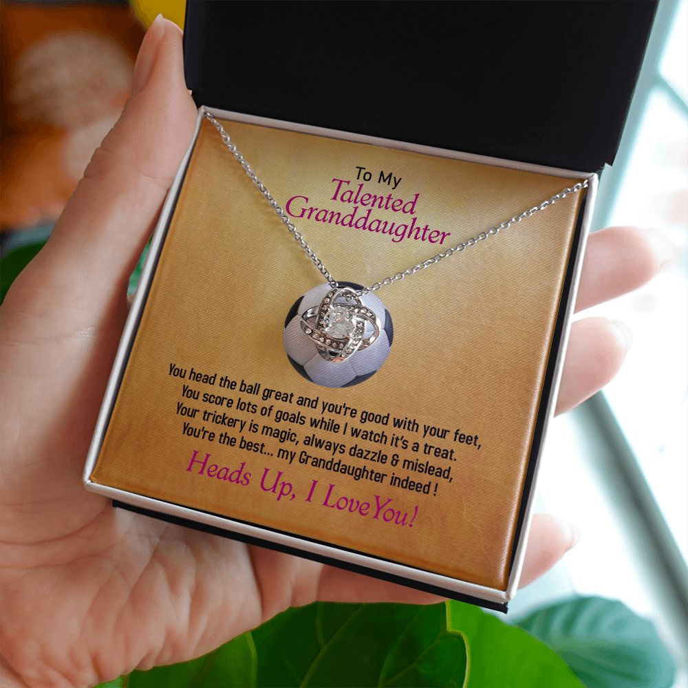 To My Talented Granddaughter-I Love You, Love Knot Necklace, Jewelry Gift - YERTIZZ.COM