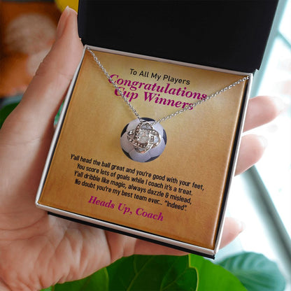 To All My Players-From Coach, Love Knot Necklace, Jewelry Gift - YERTIZZ.COM