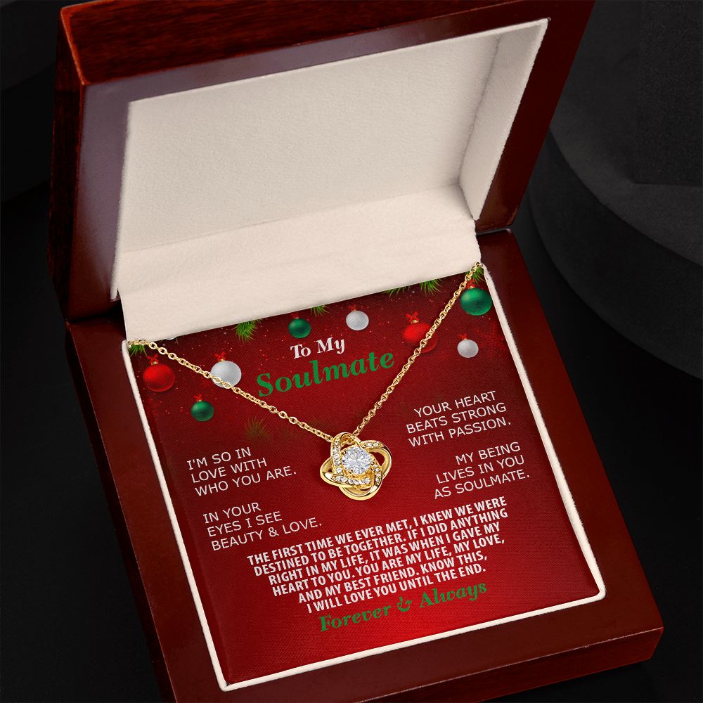Christmas-Soulmate-Forever Always, Love Knot Necklace, Jewelry Gift - YERTIZZ.COM