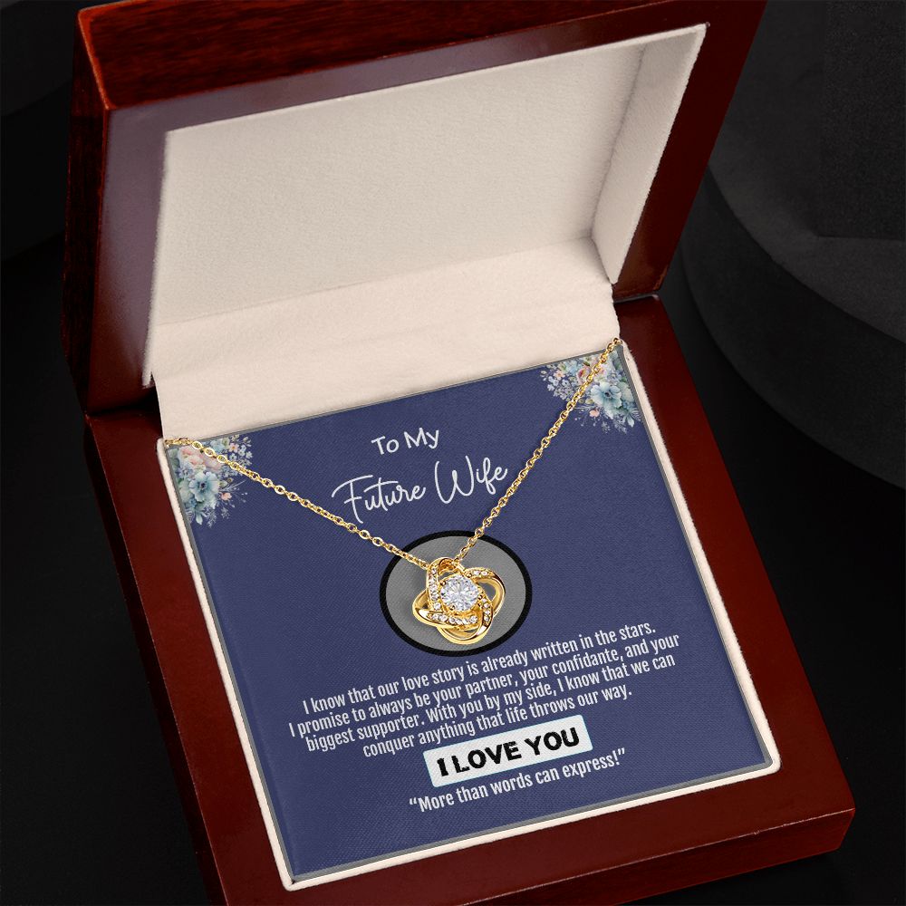 To My Future Wife, I Love You, Love Knot Necklace - YERTIZZ.COM