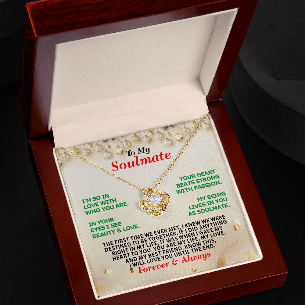 Christmas-Soulmate-Forever Always, Love Knot Necklace, Jewelry Gift - YERTIZZ.COM