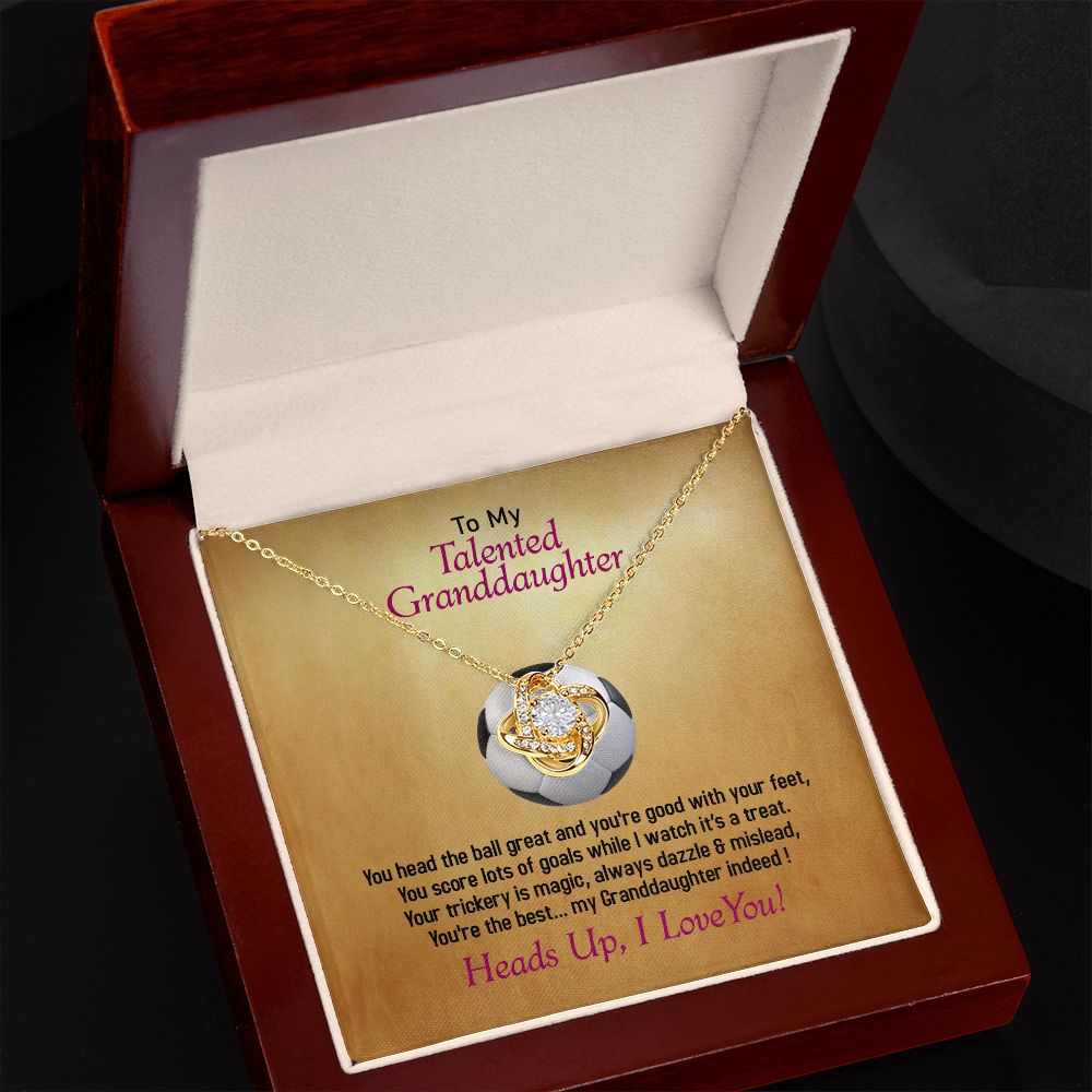 To My Talented Granddaughter-I Love You, Love Knot Necklace, Jewelry Gift - YERTIZZ.COM