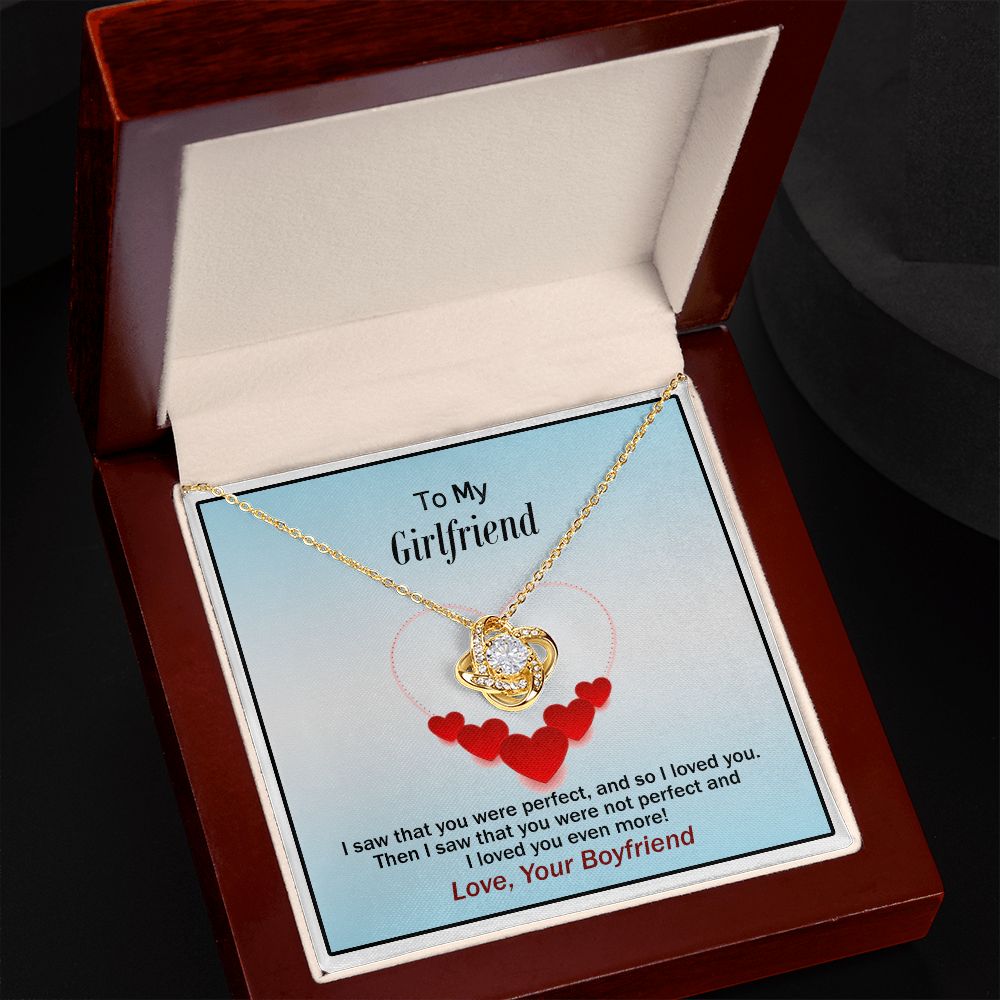 Love Knot Necklace, Valentines, Jewelry Gift, To My Girlfriend - YERTIZZ.COM