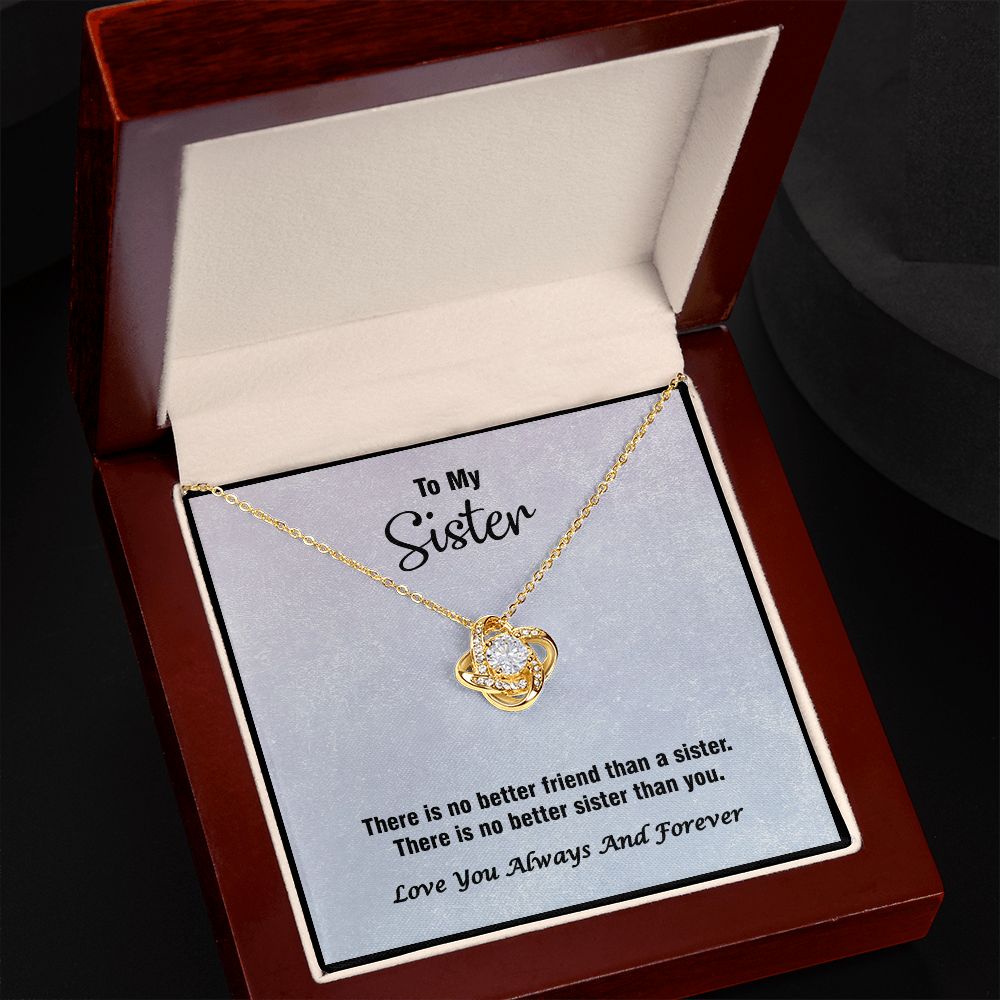 Love Knot Necklace, Valentines, Jewelry Gift, Sister - YERTIZZ.COM