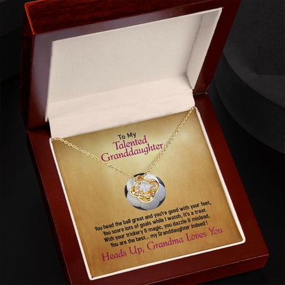 To My Talented Granddaughter, Love Knot Necklace, Jewelry Gift - YERTIZZ.COM