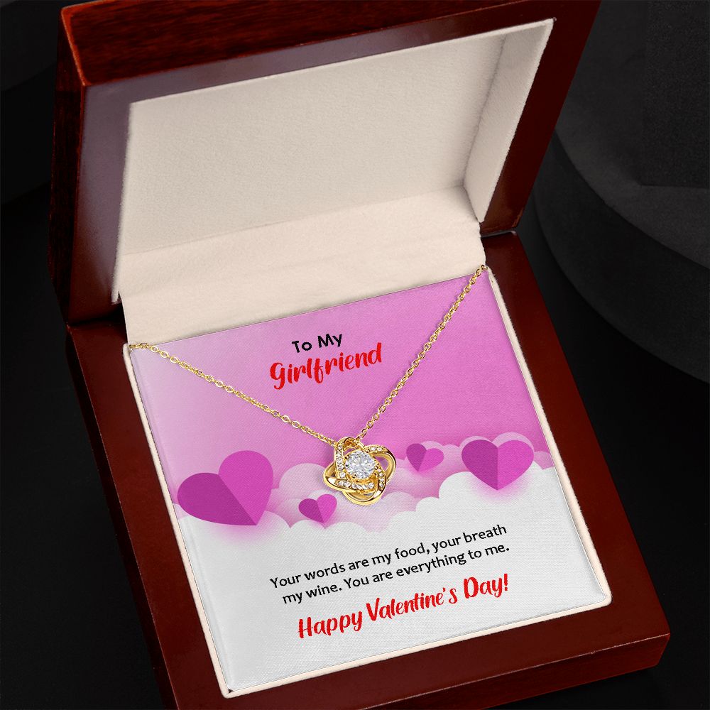 Love Knot Necklace, Valentines, Jewelry Gift, To My Girlfriend - YERTIZZ.COM
