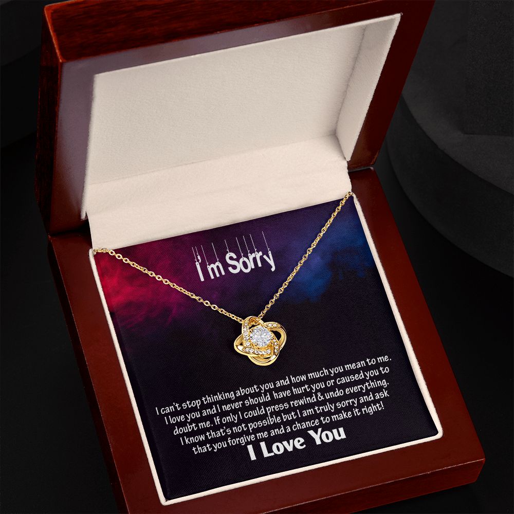 Am Sorry-I Love You, Love Knot Necklace, Jewelry Gift - YERTIZZ.COM