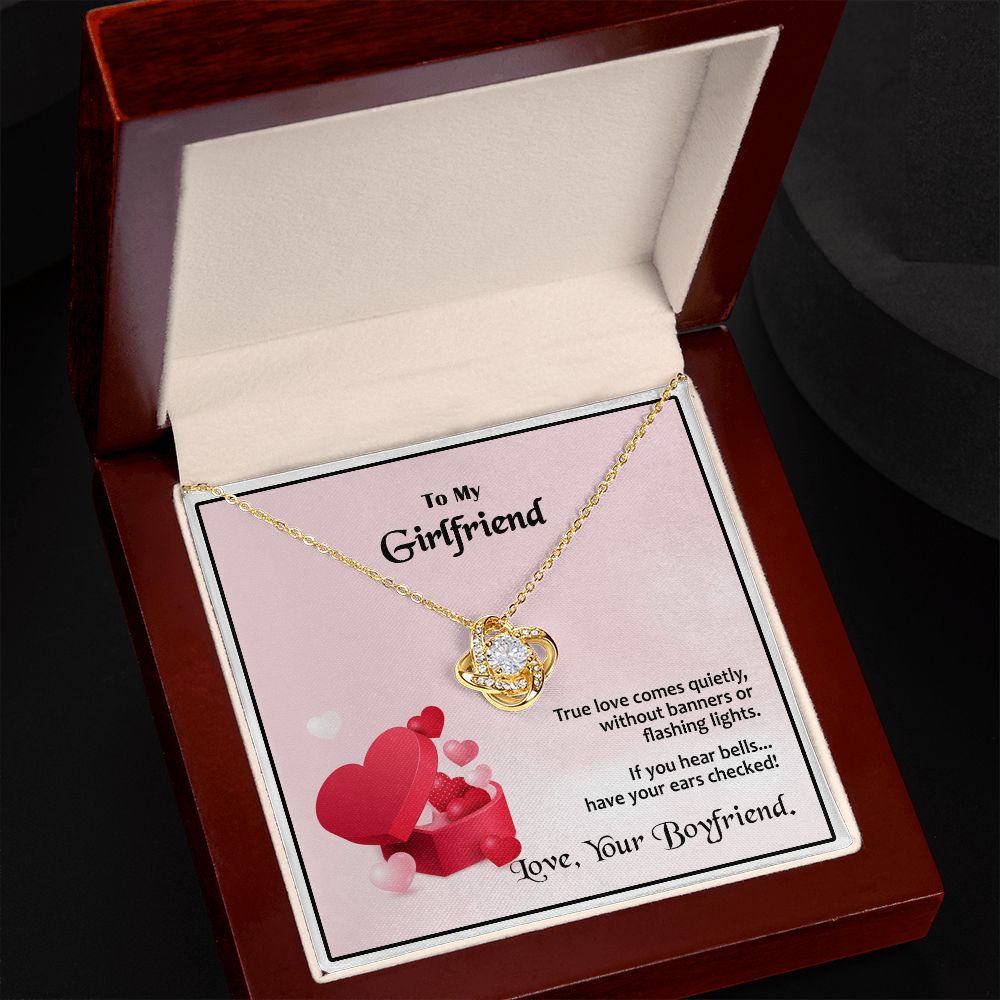 Love Knot Necklace, Valentines, Jewelry Gift, Girlfriend - YERTIZZ.COM