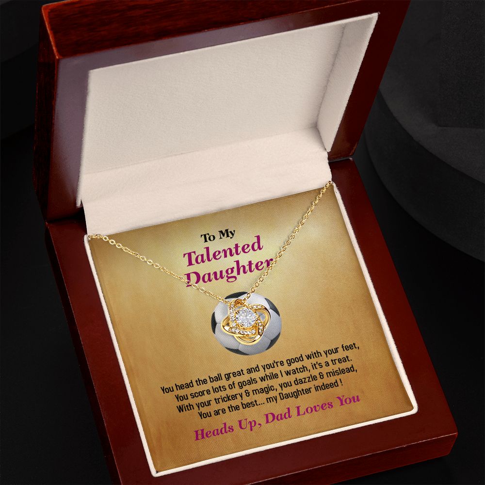 To My Talented Daughter, Love Knot Necklace, Jewelry Gift - YERTIZZ.COM
