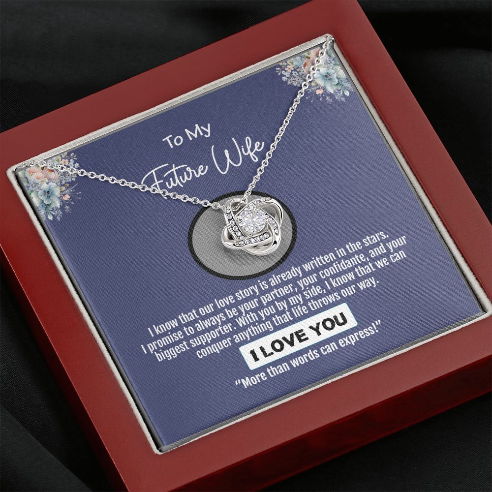 To My Future Wife, I Love You, Love Knot Necklace - YERTIZZ.COM