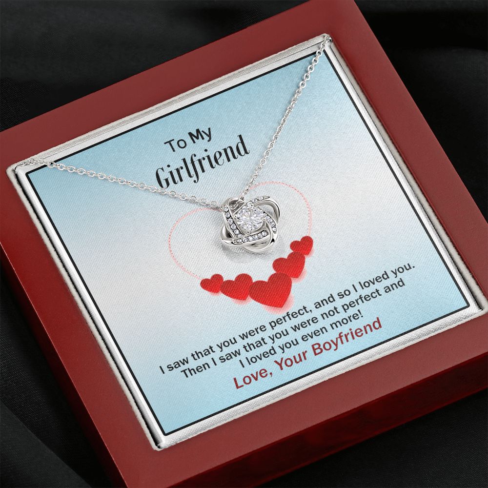 Love Knot Necklace, Valentines, Jewelry Gift, To My Girlfriend - YERTIZZ.COM