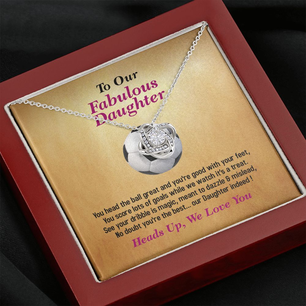 To Our Fabulous Daughter-We Love You, Love Knot Necklace, Jewelry Gift - YERTIZZ.COM