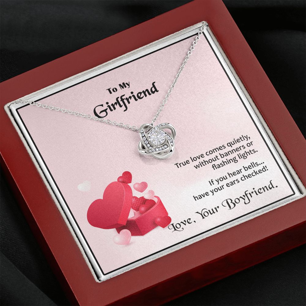 Love Knot Necklace, Valentines, Jewelry Gift, Girlfriend - YERTIZZ.COM