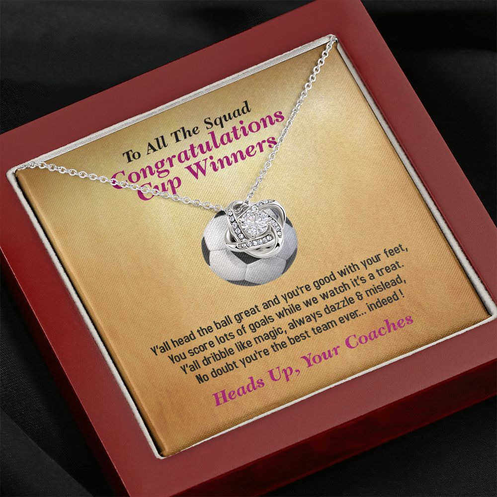 To All The Squad-From Your Coaches, Love Knot Necklace, Jewelry Gift - YERTIZZ.COM