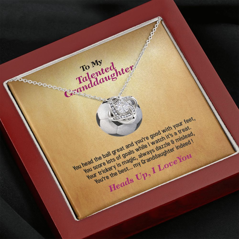 To My Talented_Granddaughter, Love Knot Necklace, Jewelry Gift - YERTIZZ.COM