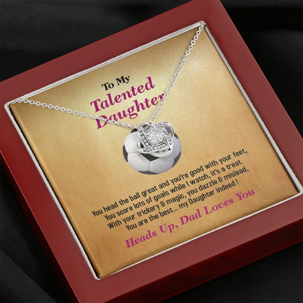 To My Talented Daughter, Love Knot Necklace, Jewelry Gift - YERTIZZ.COM