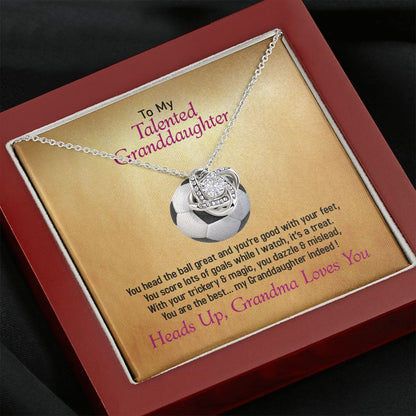 To My Talented Granddaughter, Love Knot Necklace, Jewelry Gift - YERTIZZ.COM