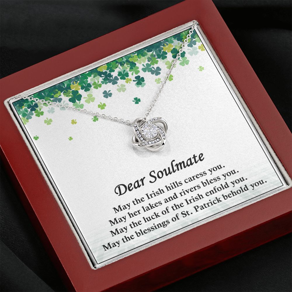 Dear Soulmate, St. Patricks Day, Love Knot Necklace - YERTIZZ.COM