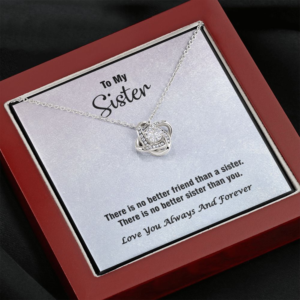 Love Knot Necklace, Valentines, Jewelry Gift, Sister - YERTIZZ.COM