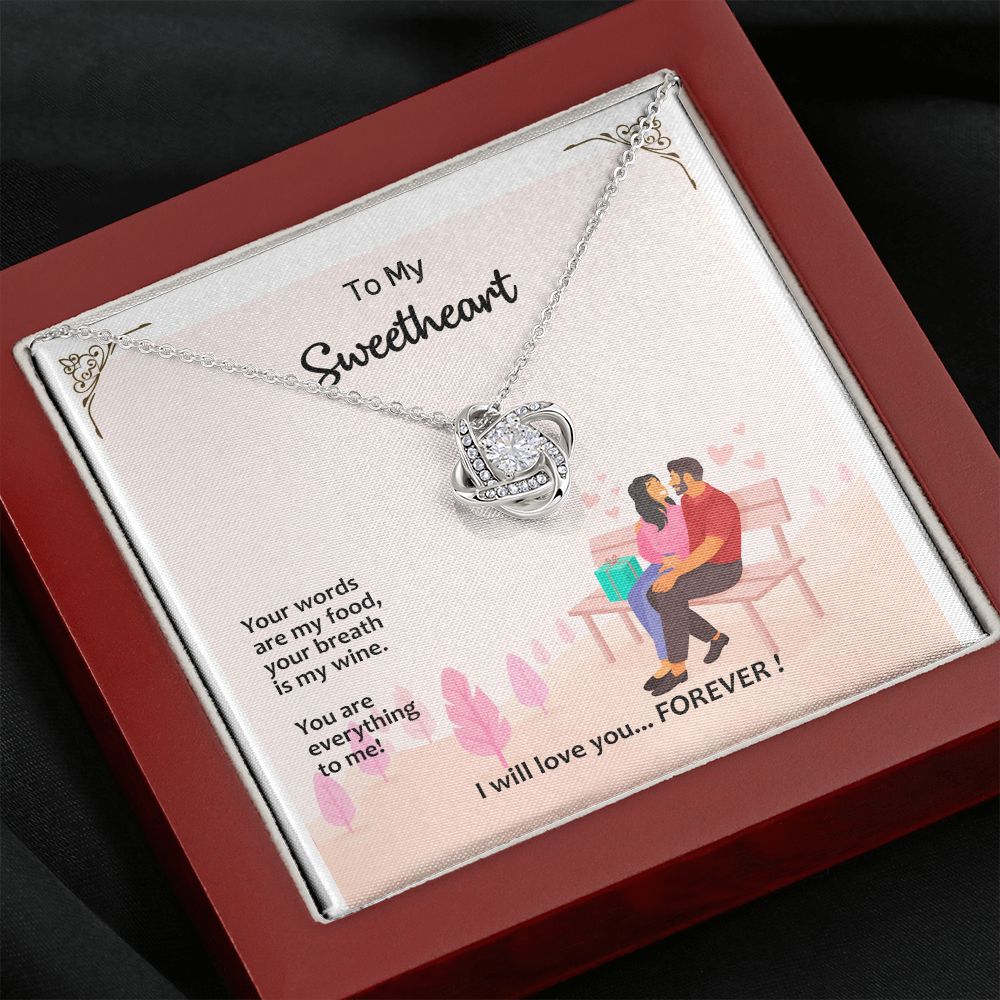 Love Knot Necklace, Valentines, Jewelry Gift, My Sweetheart - YERTIZZ.COM