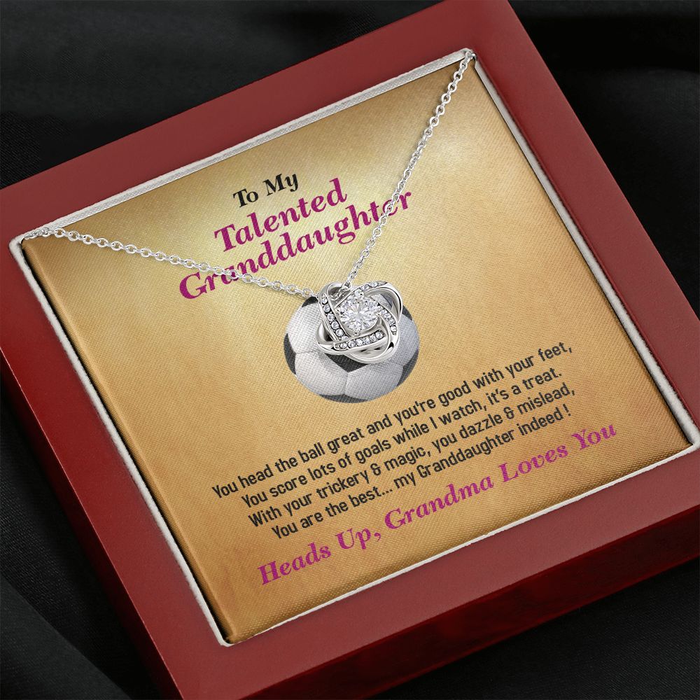 To My Talented_Granddaughter, Love Knot Necklace, Jewelry Gift - YERTIZZ.COM