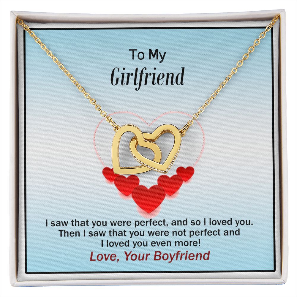 Interlocking Hearts, Valentines, Jewelry Gift, To My Girlfriend - YERTIZZ.COM