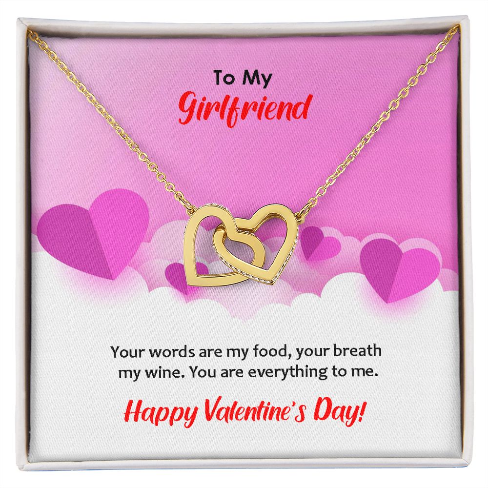 Interlocking Hearts, Valentines, Jewelry Gift, To My Girlfriend - YERTIZZ.COM