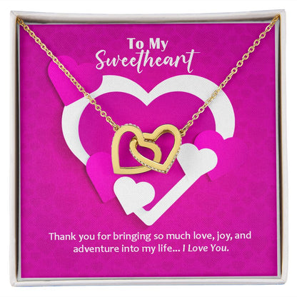 Interlocking Hearts, Valentines, Jewelry Gift, To My Sweetheart - YERTIZZ.COM