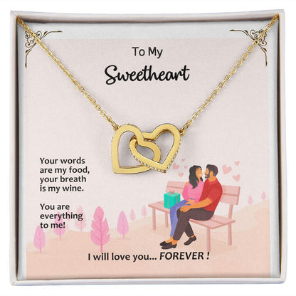 Interlocking Hearts, Valentines, Jewelry Gift, To My Sweetheart - YERTIZZ.COM