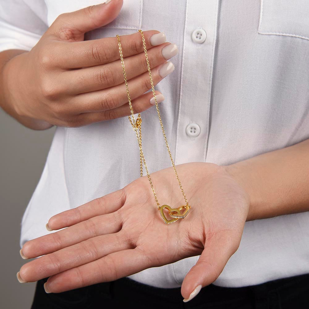 Thanksgiving, To My Soulmate, Love Your Husband, Interlocking Hearts Necklace, Jewelry Gift - YERTIZZ.COM