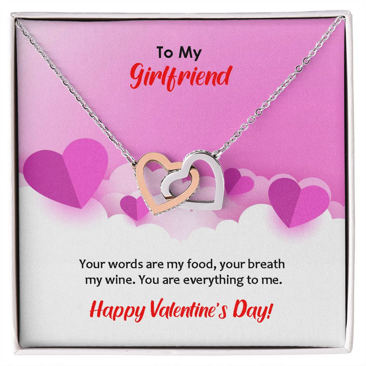Interlocking Hearts, Valentines, Jewelry Gift, To My Girlfriend - YERTIZZ.COM