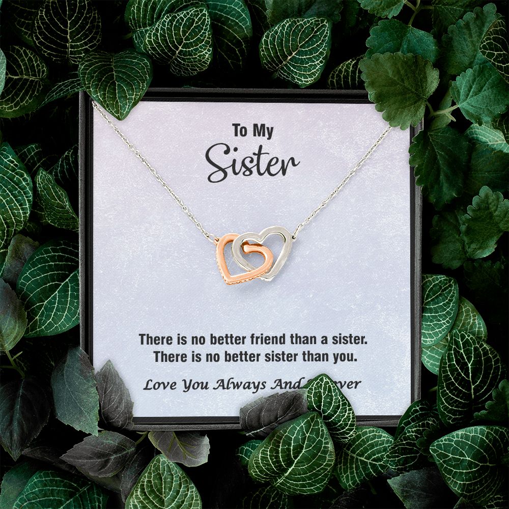 Interlocking Hearts, Valentines, Jewelry Gift, To My Sister - YERTIZZ.COM