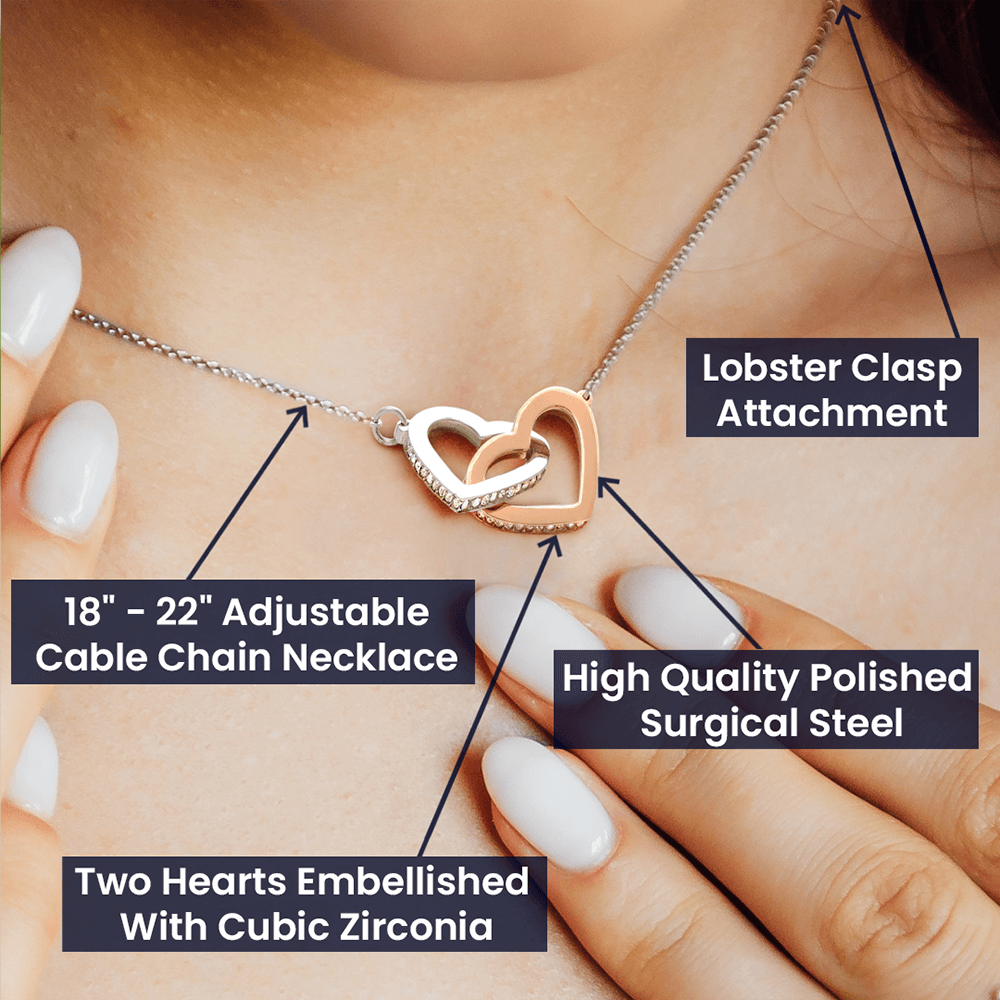 Interlocking Hearts, Valentines, Jewelry Gift, To My Sister - YERTIZZ.COM