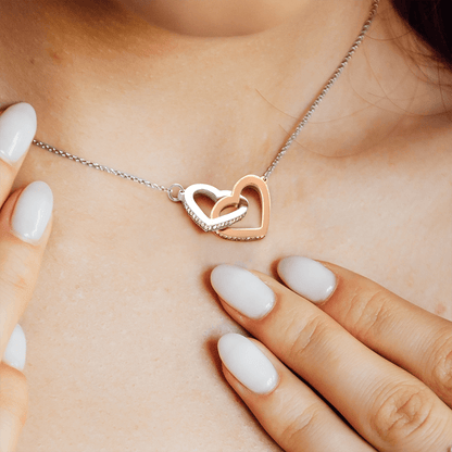 Thanksgiving, To My Soulmate, Love Your Husband, Interlocking Hearts Necklace, Jewelry Gift - YERTIZZ.COM