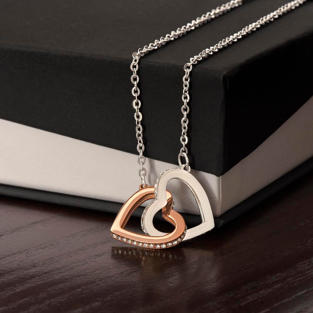Thanksgiving, To My Soulmate, Love Your Husband, Interlocking Hearts Necklace, Jewelry Gift - YERTIZZ.COM