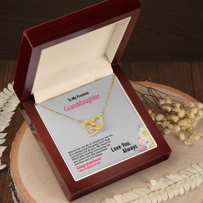 Interlocking Hearts Necklace, Jewelry Gift - YERTIZZ.COM
