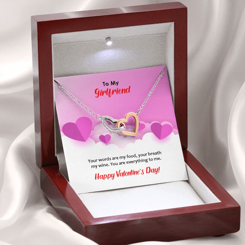 Interlocking Hearts, Valentines, Jewelry Gift, To My Girlfriend - YERTIZZ.COM