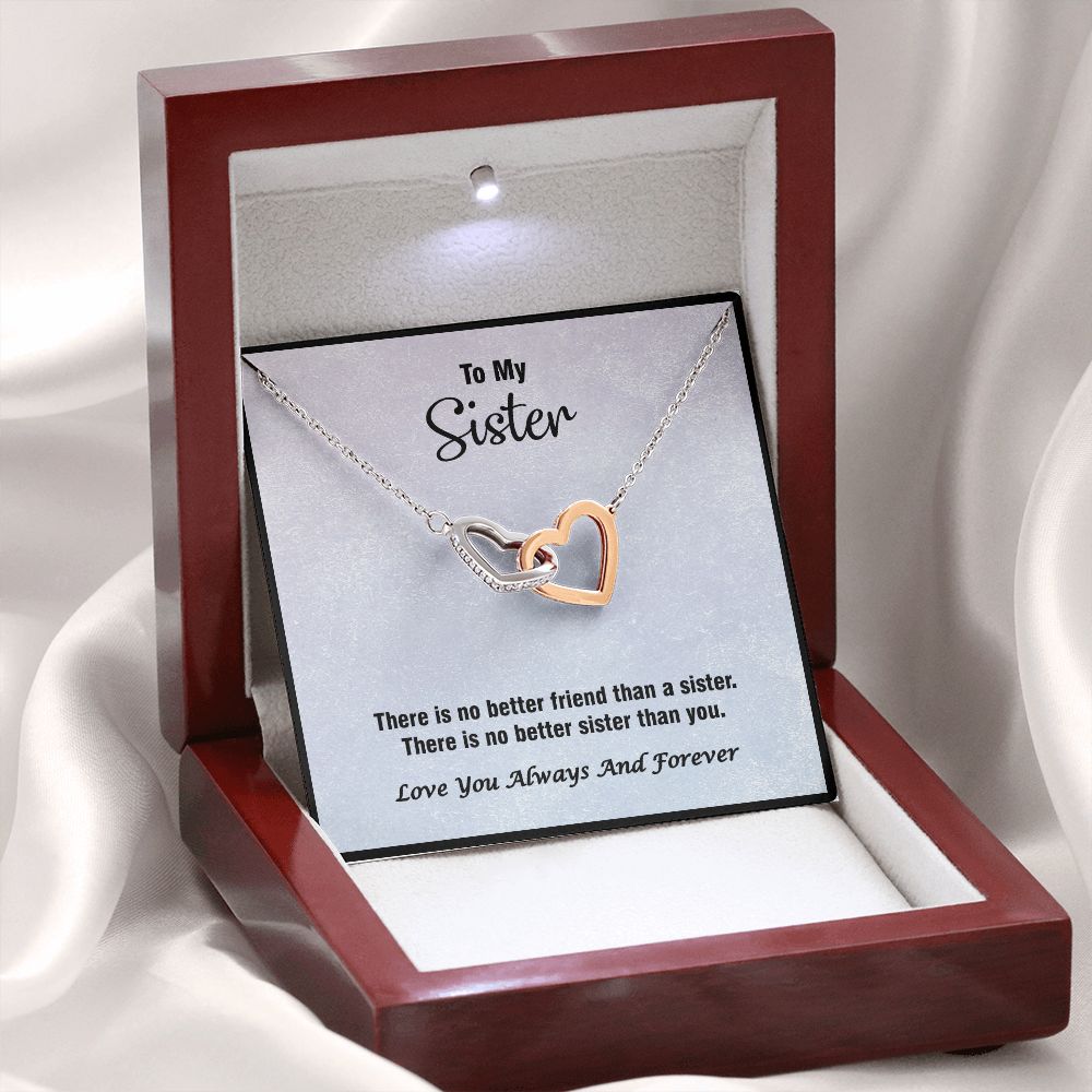 Interlocking Hearts, Valentines, Jewelry Gift, To My Sister - YERTIZZ.COM