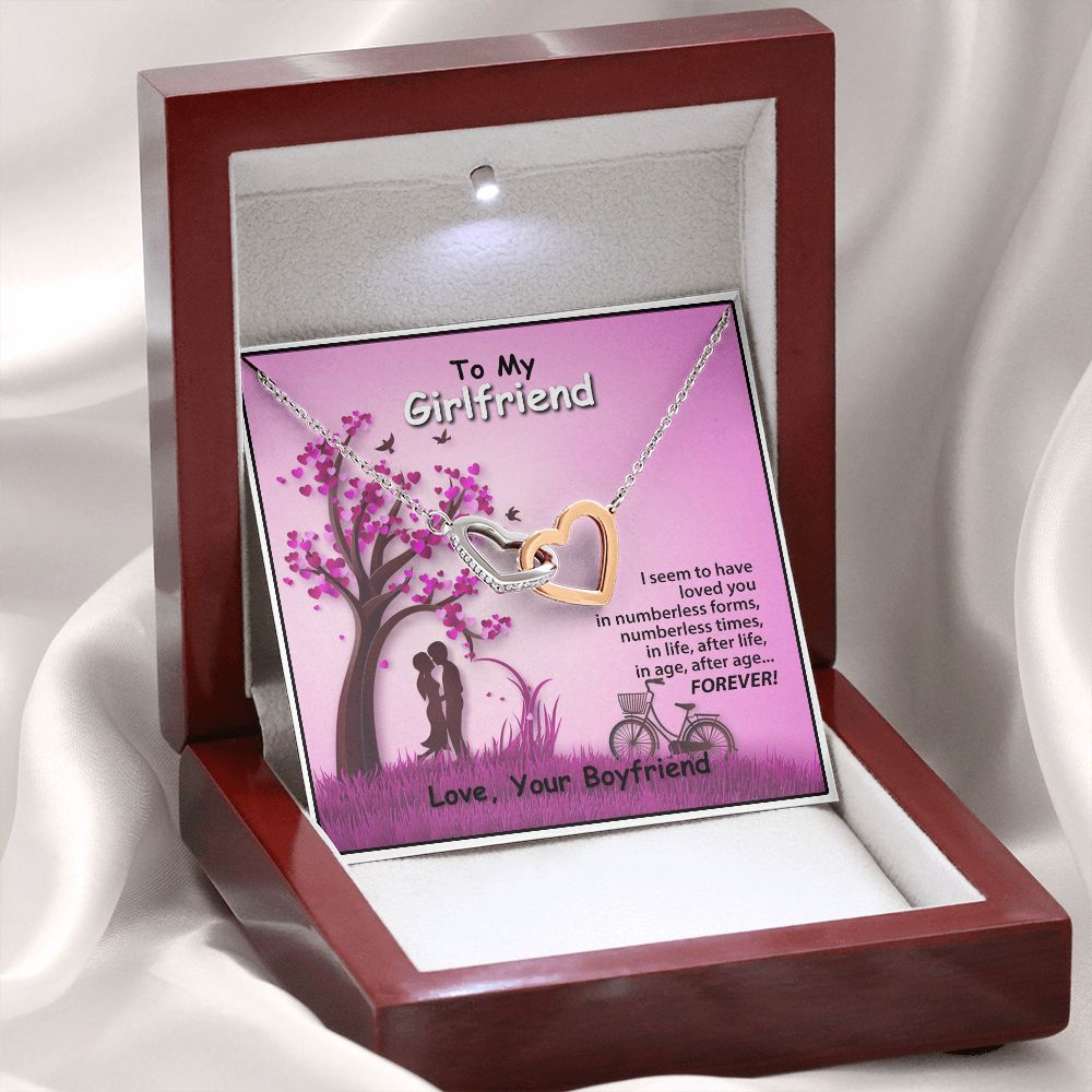 Interlocking Hearts, Valentines, Jewelry Gift, To My Girlfriend - YERTIZZ.COM