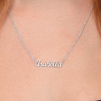 To My Beautiful Mom, I Love You, Custom Name Necklace
