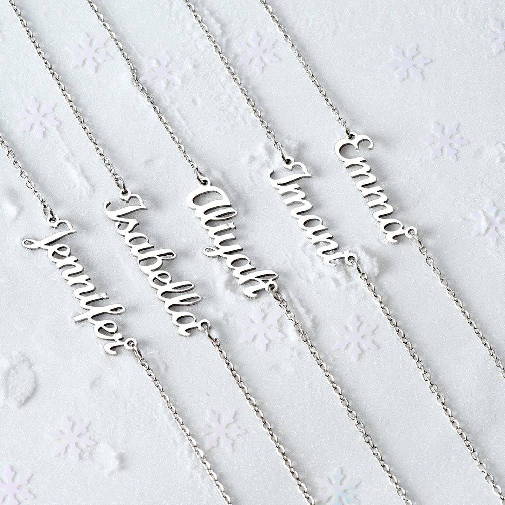 To My Granddaughter, Custom Name Necklace