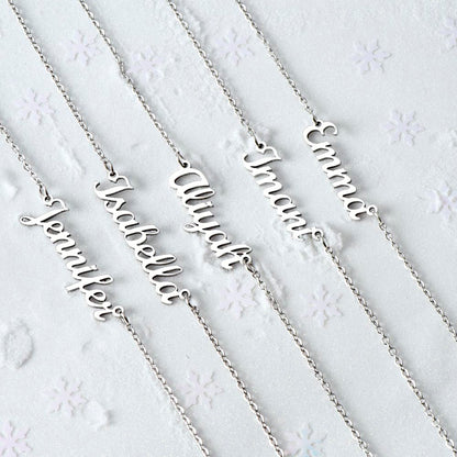 To My Daughter, Love Mom, Custom Name Necklace