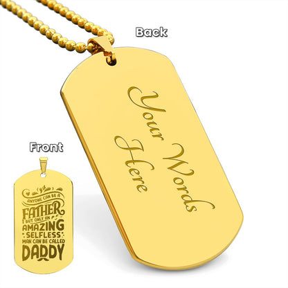 Amazing Father, Dad, Engraved Dog Tag