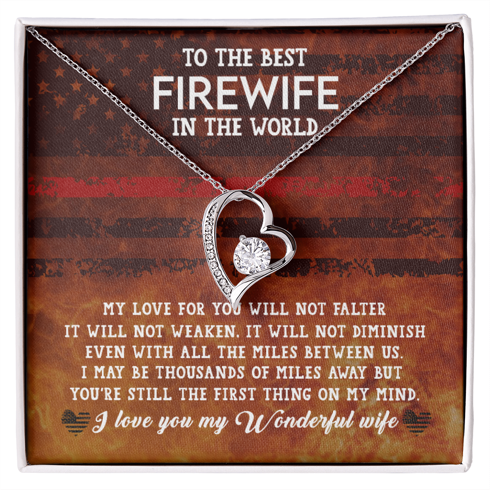 Forever Love Necklace, Gift, Jewelry, Firewife, Fire Wife, Wife, To Wife - YERTIZZ.COM