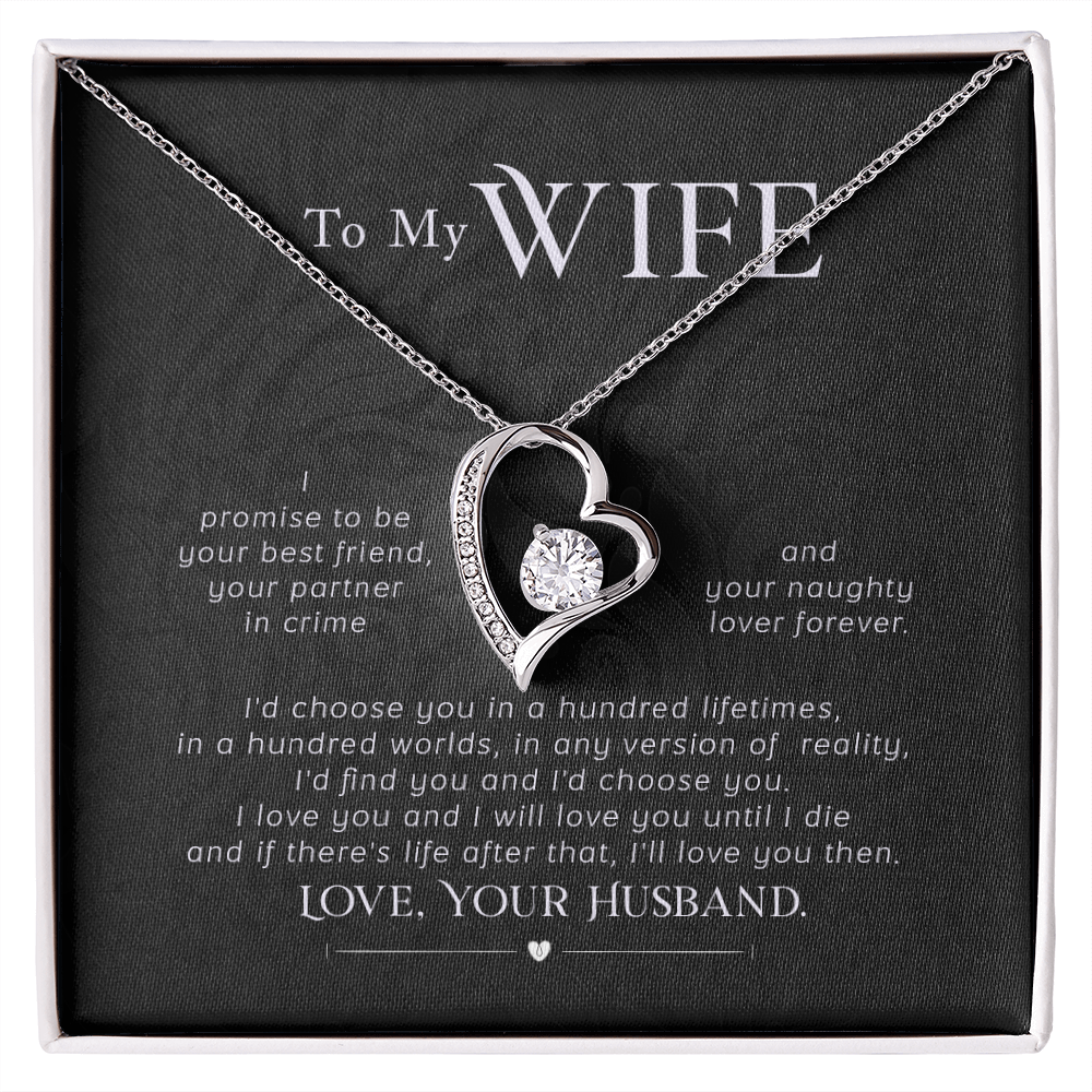 Jewelry Gift To my Wife, Forever Love Necklace - YERTIZZ.COM