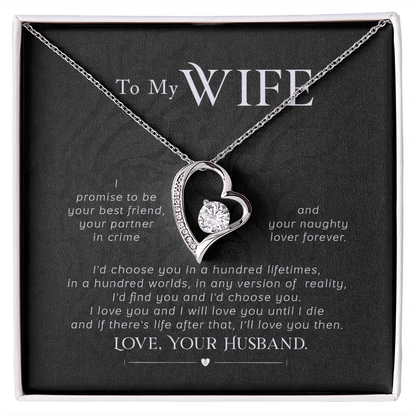 Jewelry Gift To my Wife, Forever Love Necklace - YERTIZZ.COM