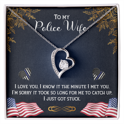 Forever Love Necklace, To Wife, Police Wife Gift - YERTIZZ.COM